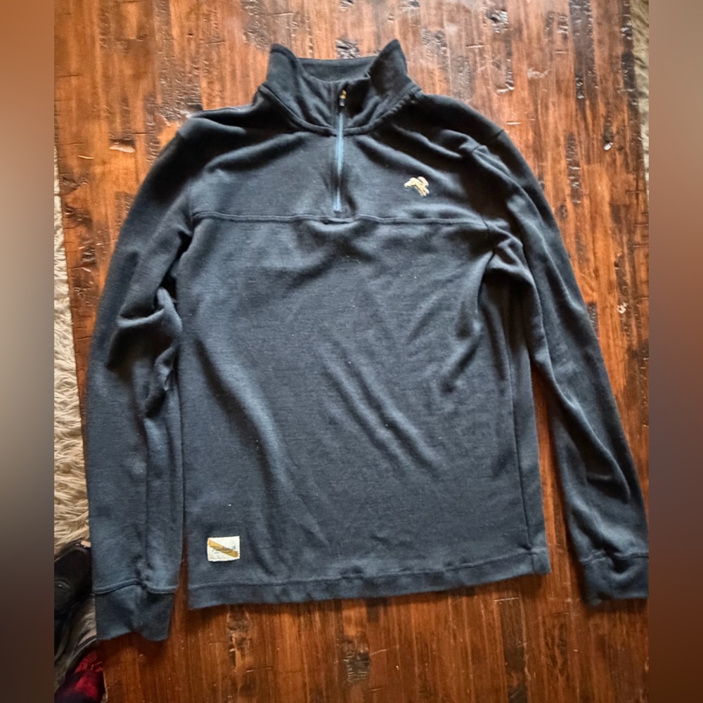 Tracksmith Downeaster Quarter-Zip Pullover Sweater - Navy